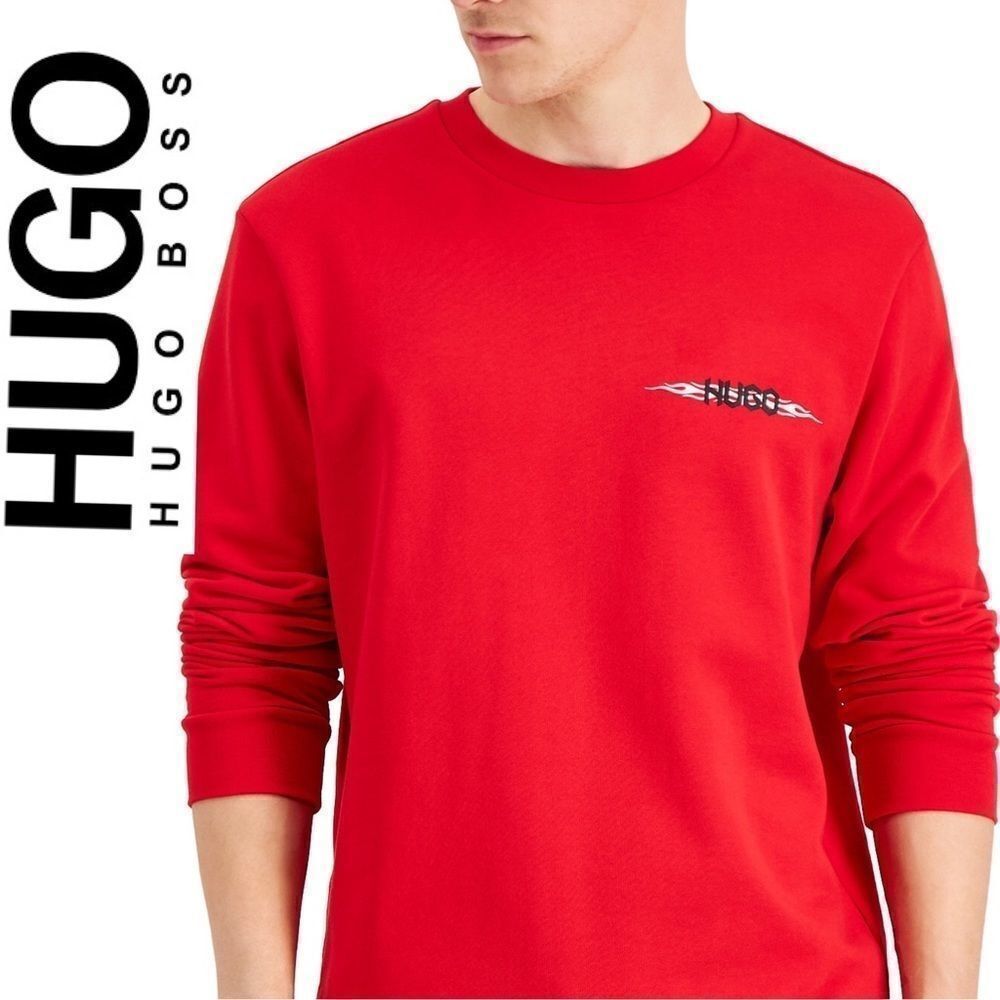 HUGO BOSS Men's Flame Logo Sweatshirt  Medium